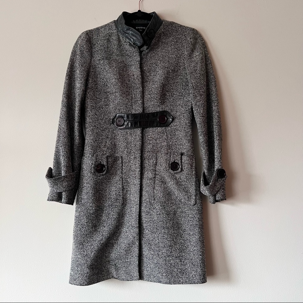 Bebe Women’s Long Overcoat Size 2